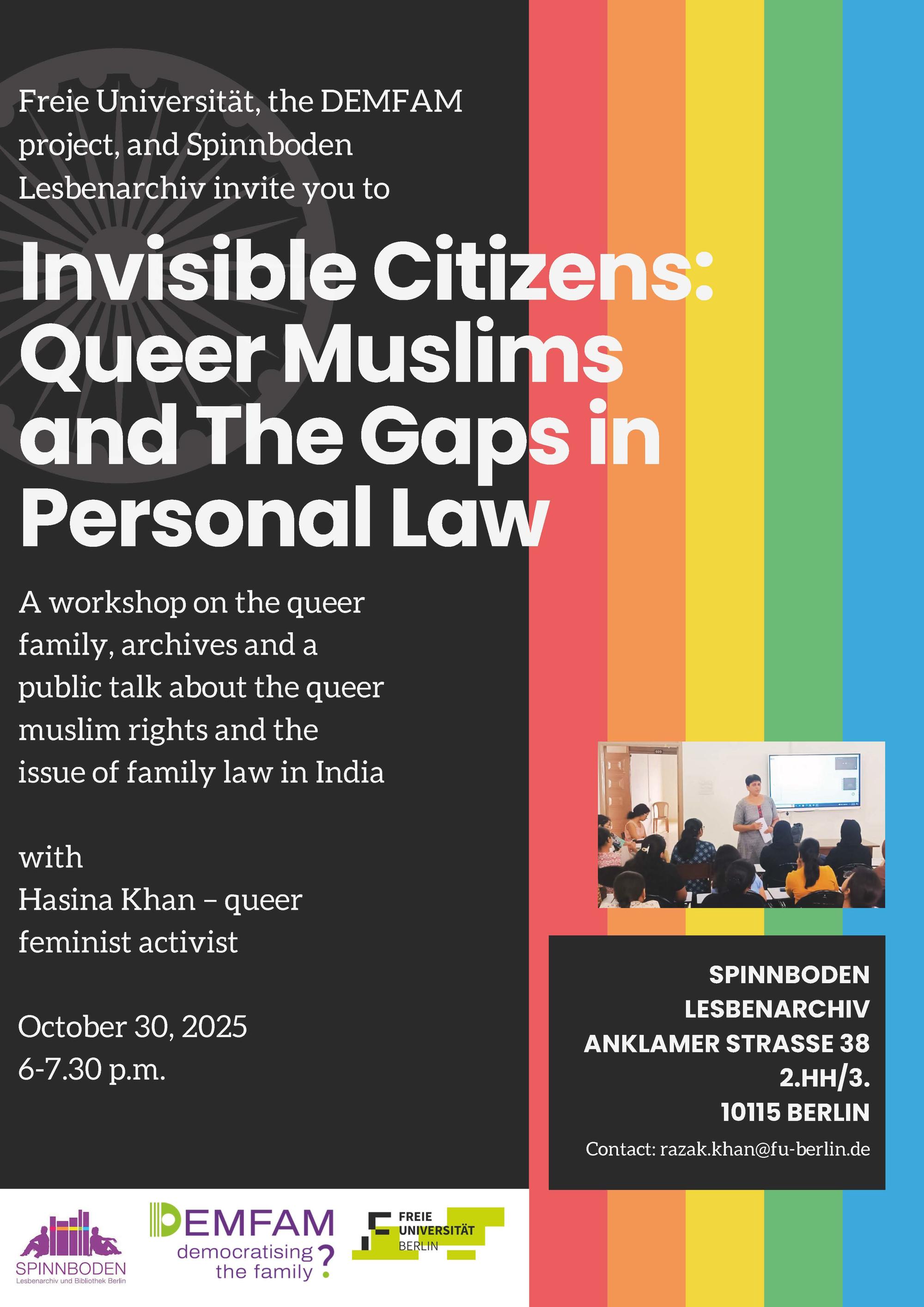 Workshop "Invisible Citizens: Queer Muslims and The Gaps in Personal Law"