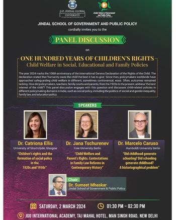 Panel Disussion "One Hundred Years of Children s Rights. Child Welfare in Social, Educational, and Family Policies"